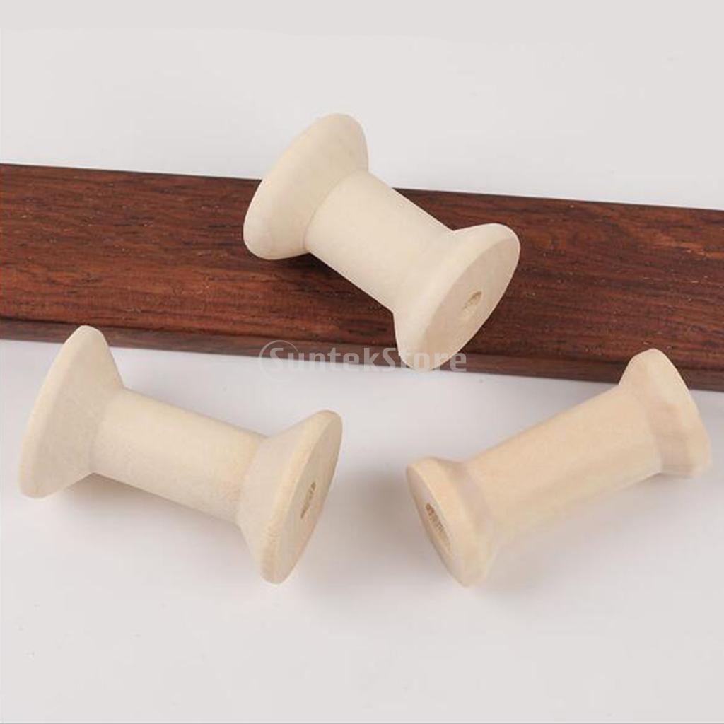 Thread Bobbins Empty - 20個の木製ボビン糸巻き、空のステッチ縫い糸収納