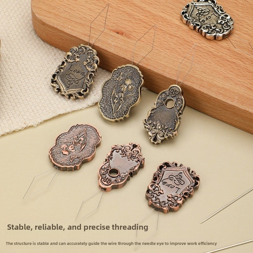 Needle Threader Tool - 裁縫道具 ニードルホルダー DIY 家庭用針通し クロスステッチ 刺繍アクセサリー
