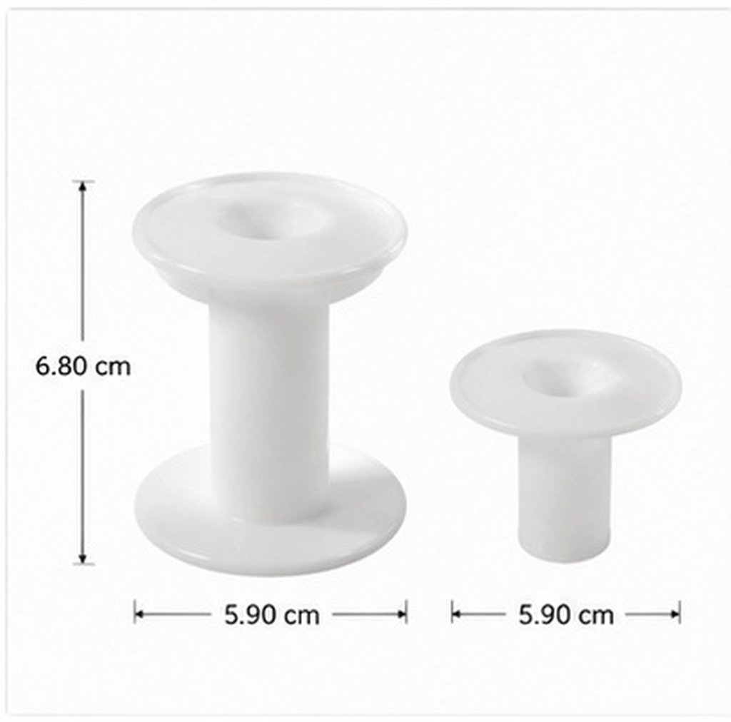 Thread Bobbins Empty - 10個入り プラスチック製ボビン（白） 多用途 空のボビン 糸、リボン、ワイヤー、毛糸用。裁縫、刺繍、手芸プロジェクトに。