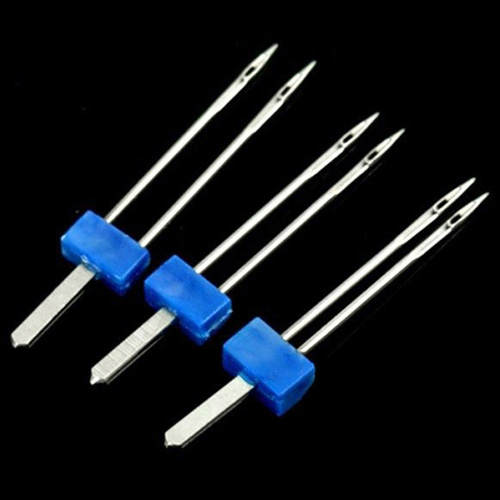 Twin Needle Stretch - 3本セット ツインニードル ソーイングマシン用 ステンレス製ストレートピン ステッチング ストレッチ生地縫製愛好家へのギフト