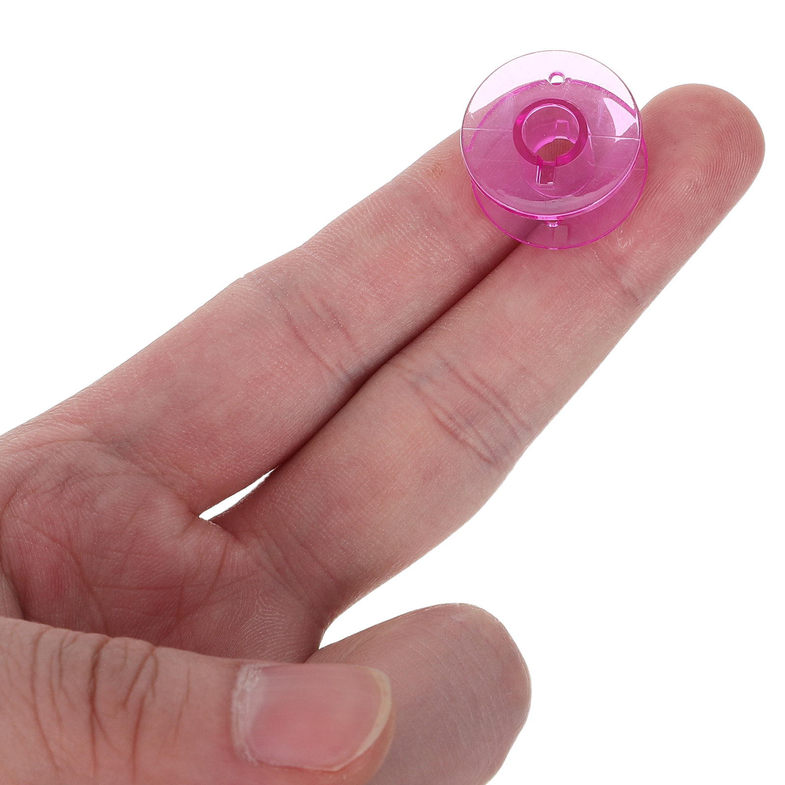 Thread Bobbins Empty - 50個入り 透明プラスチック製ボビン、ミシン用空糸巻き、整理・収納ケース、刺繍に必要な道具、空糸ボビン