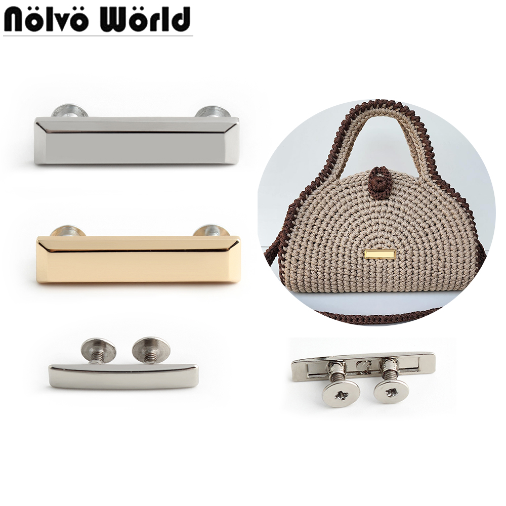 Sewing Labels - 50/100 個 39 × 10 ミリメートル長方形金属ラベルネジ付き手作りロゴバッグ財布カスタマイズブランド