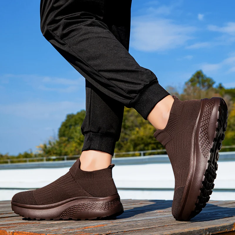 ワイドトゥニットスニーカー男性女性通気性ランニングシューズマ - Knit Stabilizer Stretch のレビューと価格