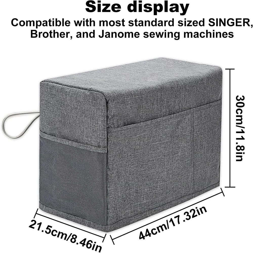 ユニバーサルミシンカバー、収納ポケットとサイドハンドル付き、 - Sewing Factory のレビューと価格