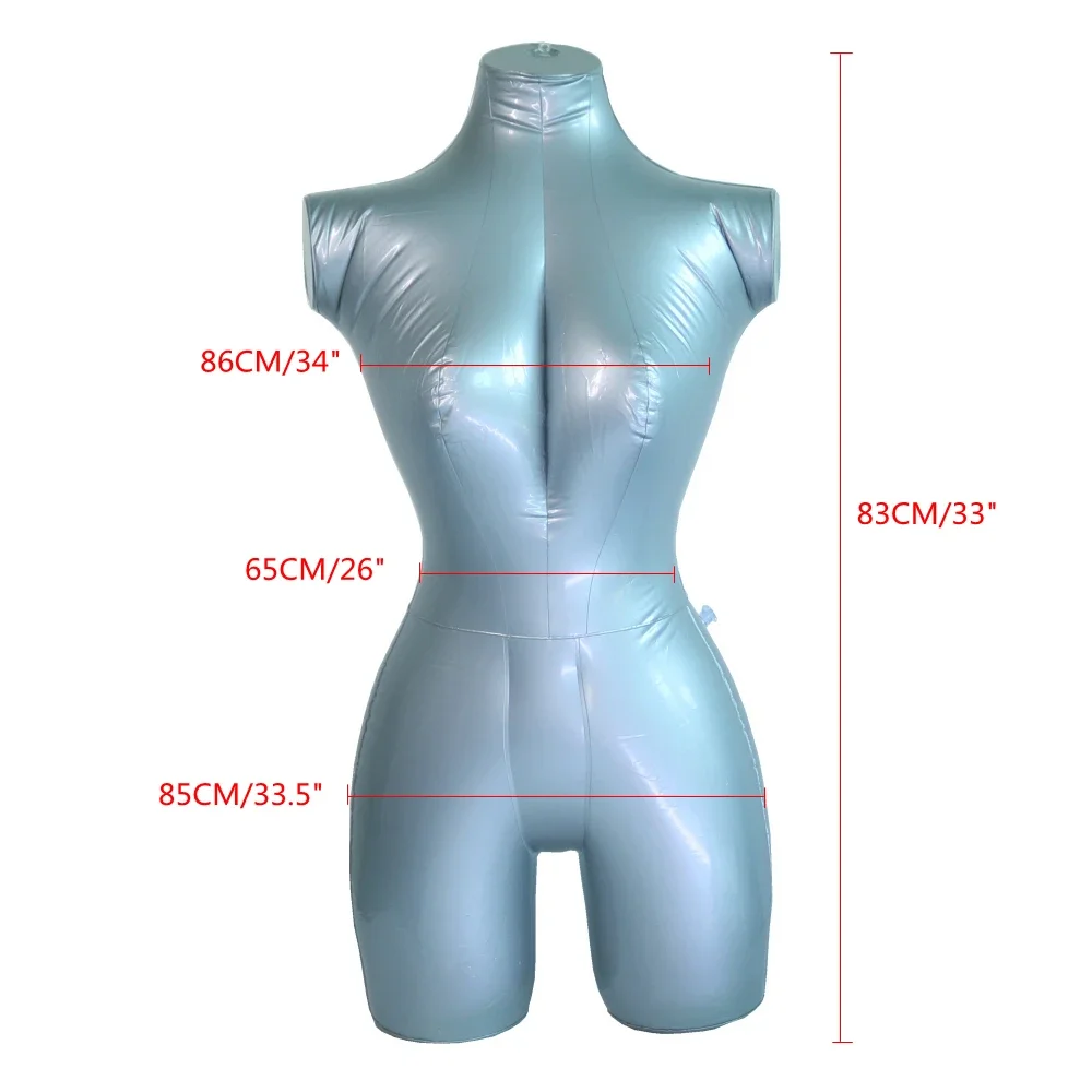 1ピース インフレータブル 女性トルソー トップ 女性マネキ - Dress Form Mannequin のレビューと価格