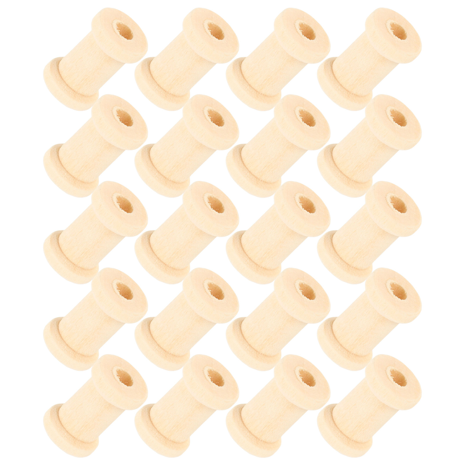 100個 木製糸巻き 0.75x0.55x0.55インチ 空 - Thread Bobbins Empty のレビューと価格