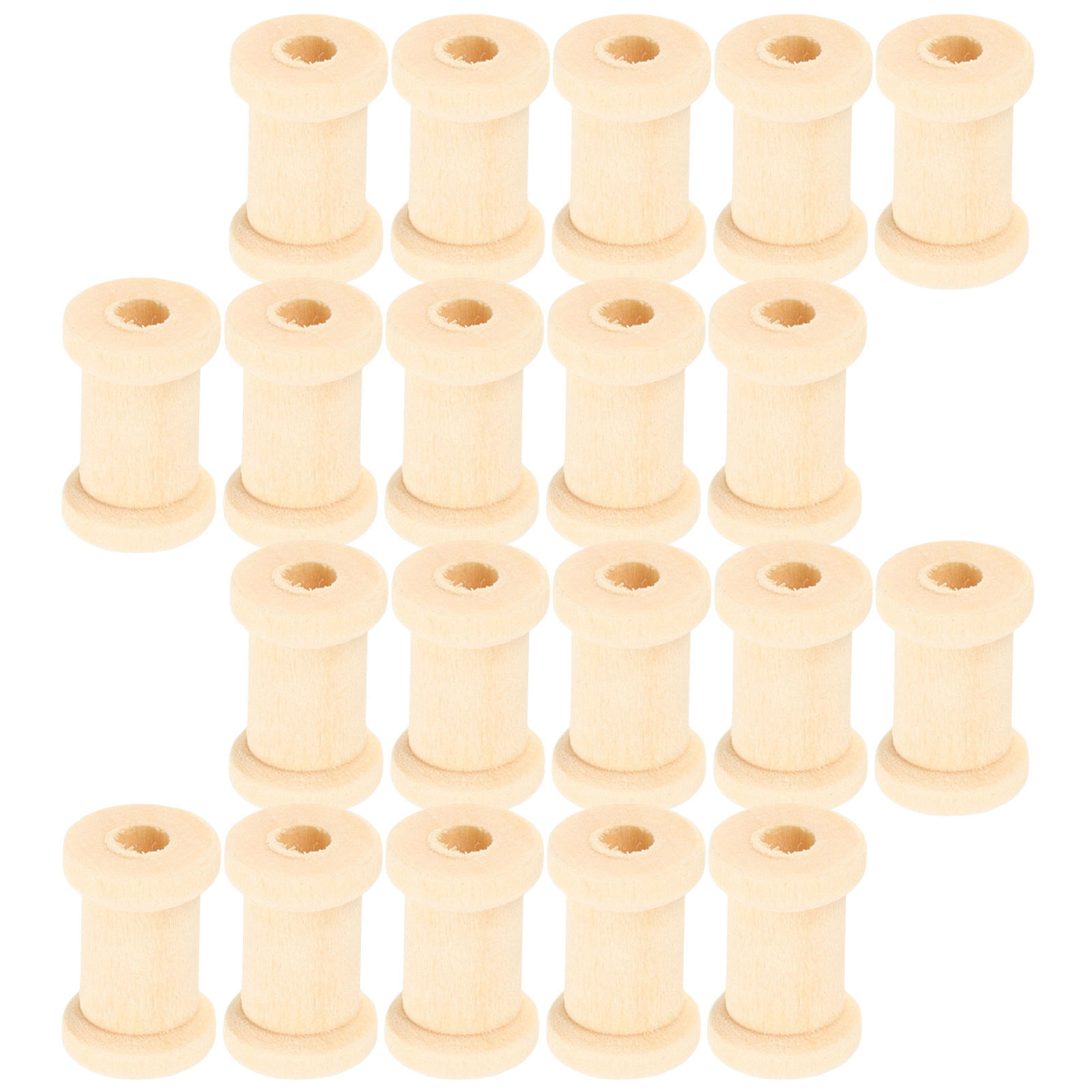 100個 木製糸巻き 0.75x0.55x0.55インチ 空 - Thread Bobbins Empty のレビューと価格
