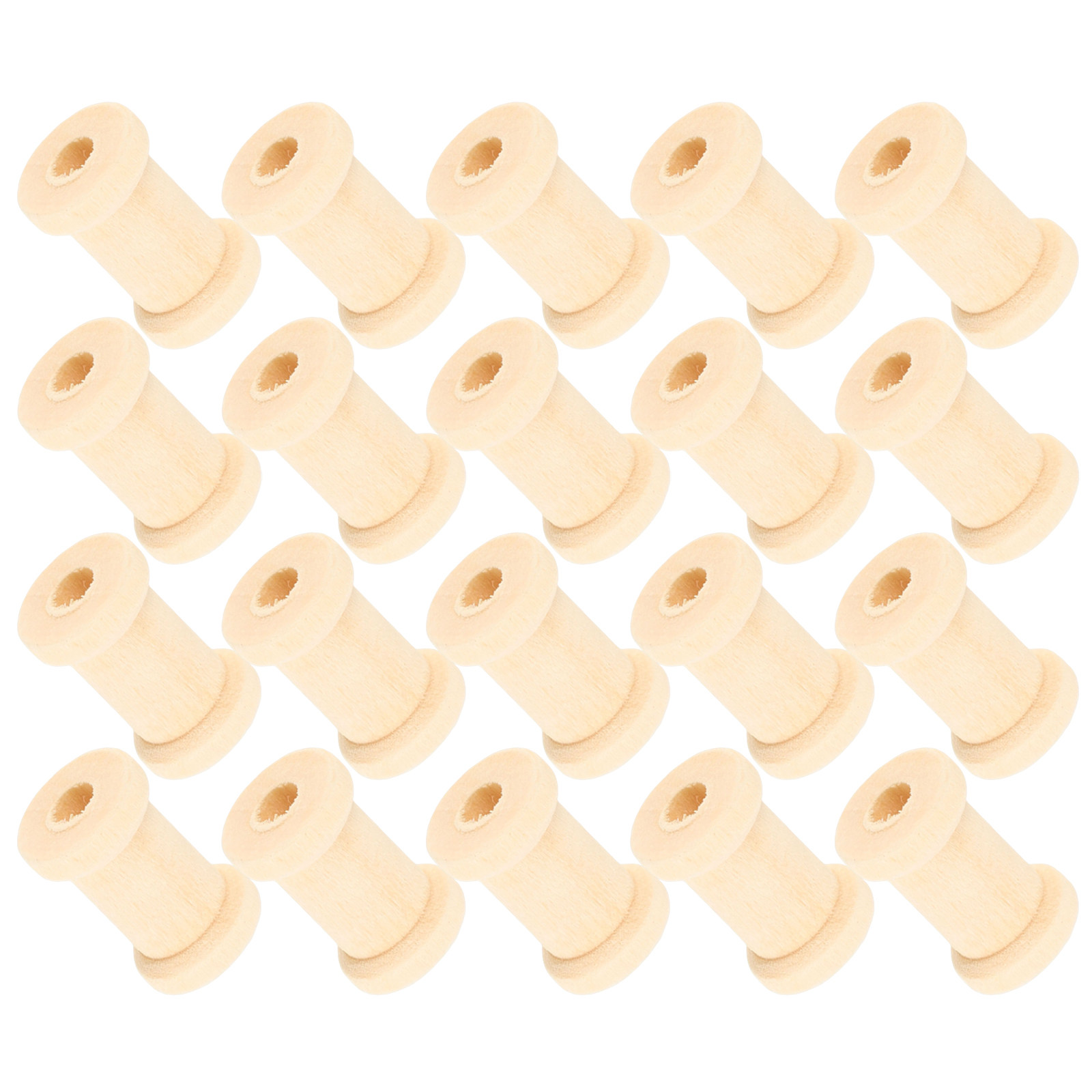 100個 木製糸巻き 0.75x0.55x0.55インチ 空 - Thread Bobbins Empty のレビューと価格