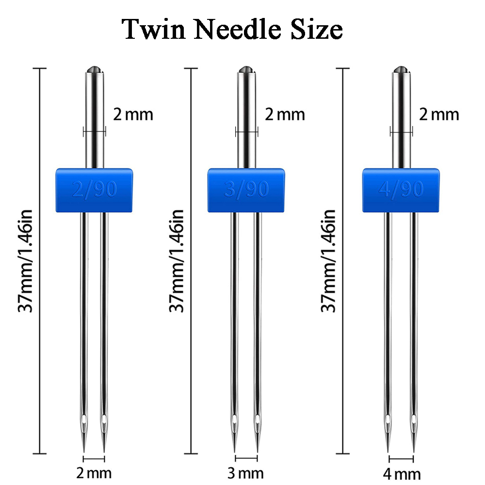伸縮性のあるダブルヘッドミシン針,3サイズ,2.0/90 3 - Twin Needle Stretch のレビューと価格
