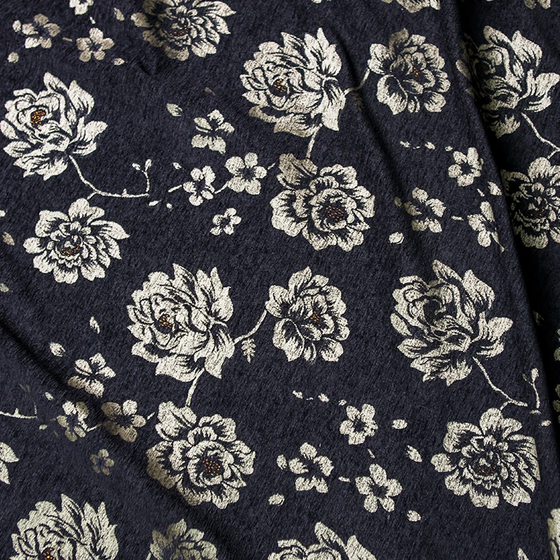 黒金牡丹柄ジャカード生地ブレザーチャイナドレスセット 中厚手 - Fabric Weight Set のレビューと価格