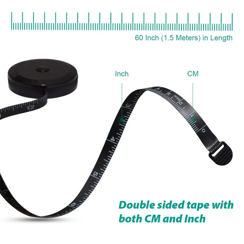 150cm/60インチ ソフトテープメジャー 身体用 布地用 - Fabric Weight Set のレビューと価格