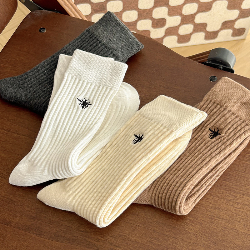 メンズダブルニードルソックス,日本のコットンニットソックス, - Twin Needle Stretch のレビューと価格