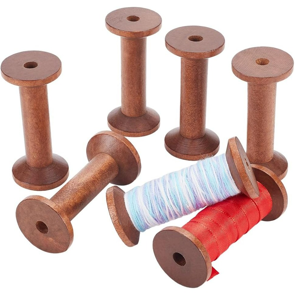 木製スプール 6 個空の木製糸スプール縫製ボビンスプールクラ - Thread Bobbins Empty のレビューと価格