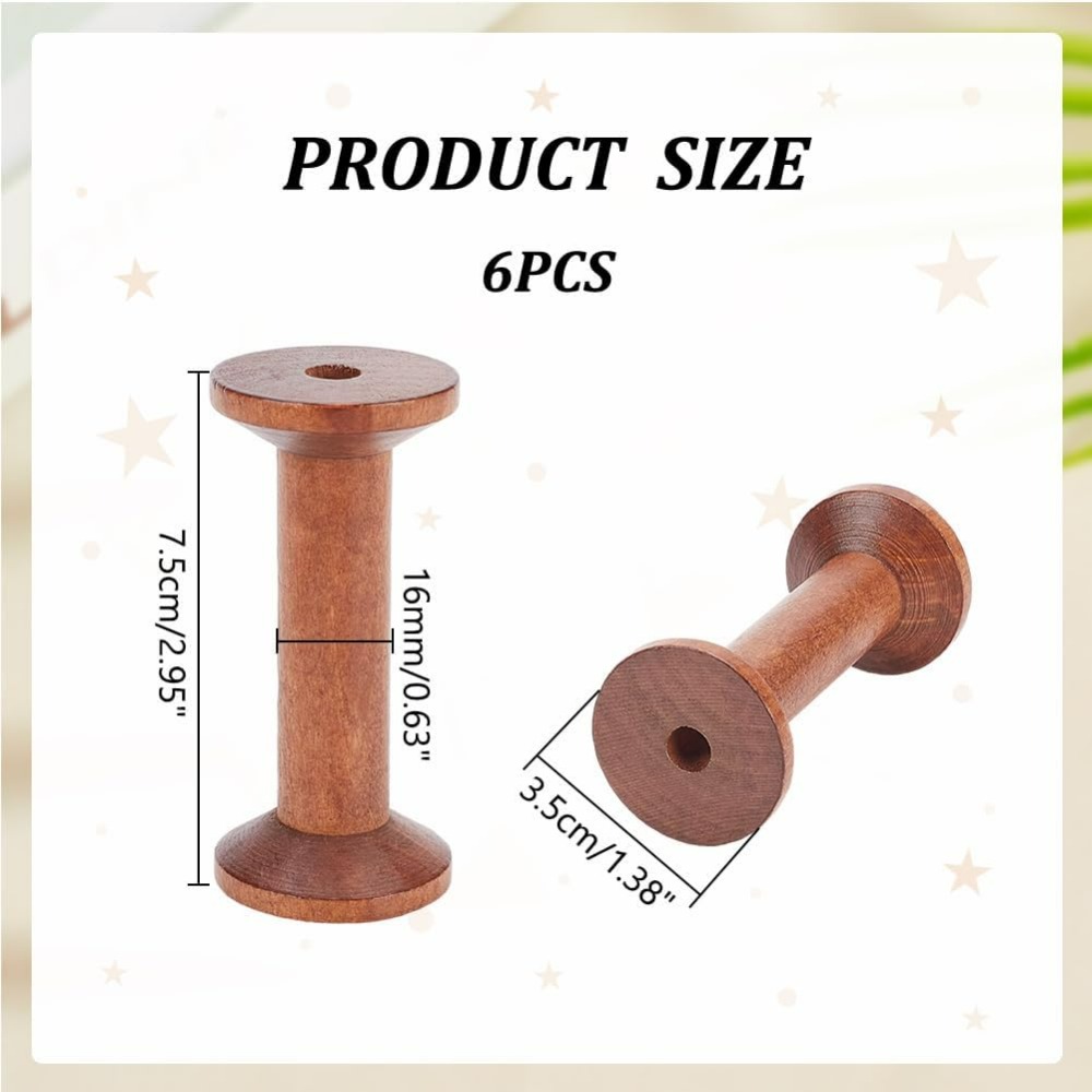 木製スプール 6 個空の木製糸スプール縫製ボビンスプールクラ - Thread Bobbins Empty のレビューと価格