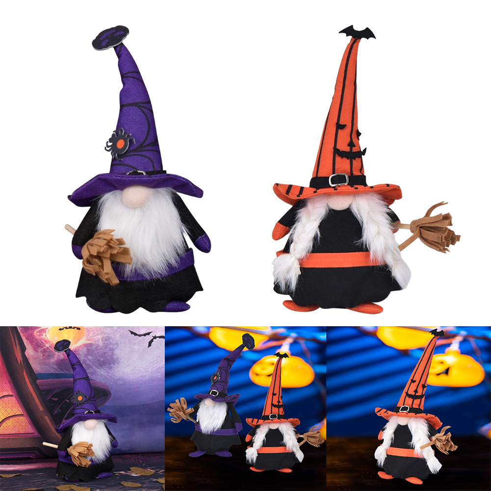 手作りのハロウィーン装飾品セット。背の高い帽子をかぶった2体 - Fabric Weight Set のレビューと価格