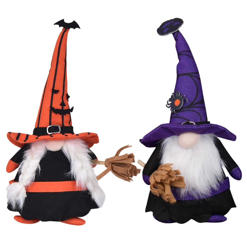 手作りのハロウィーン装飾品セット。背の高い帽子をかぶった2体 - Fabric Weight Set のレビューと価格