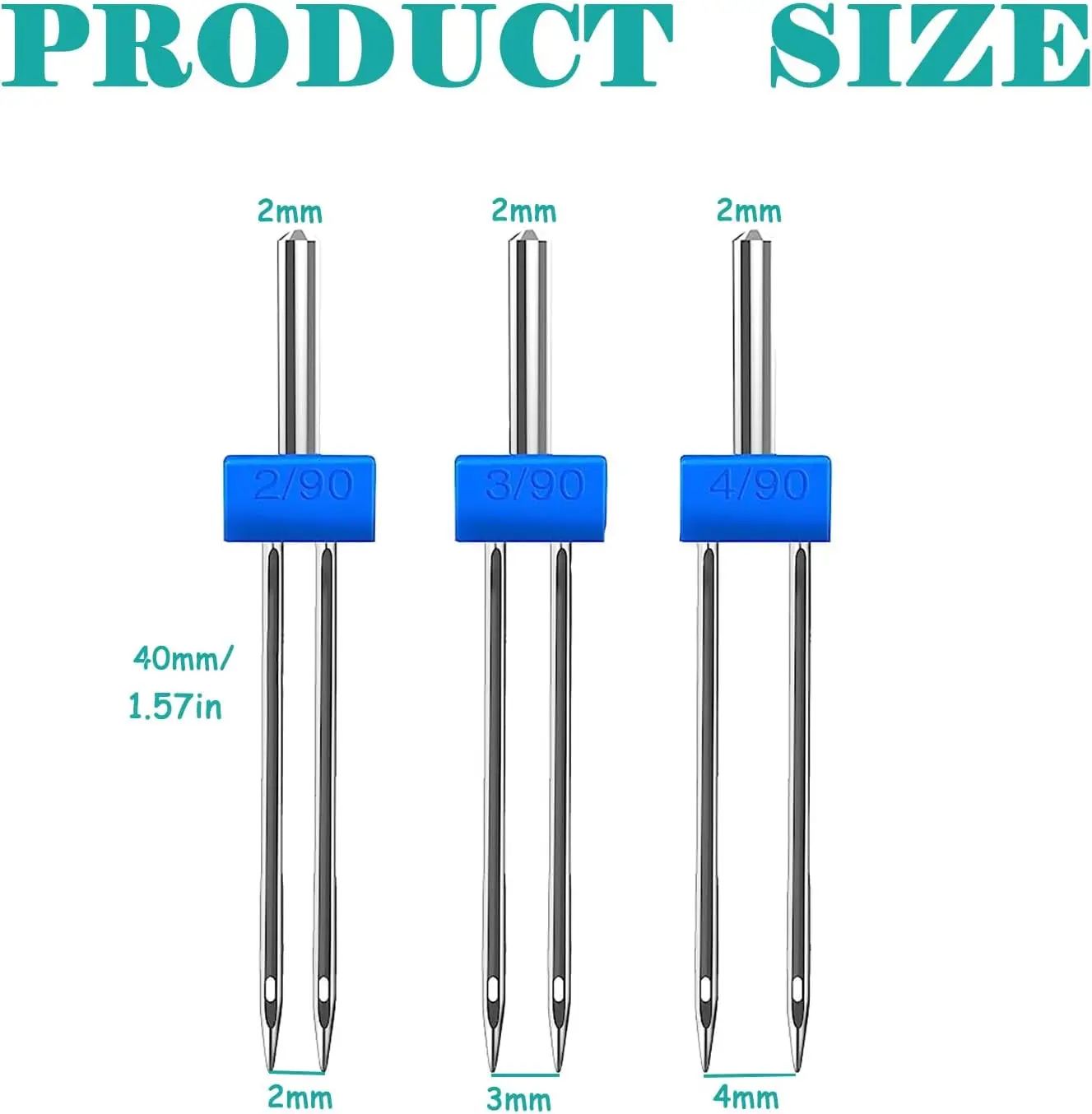 ユニバーサルツインミシン針 ダブルストレッチ針 家庭用ミシン - Twin Needle Stretch のレビューと価格