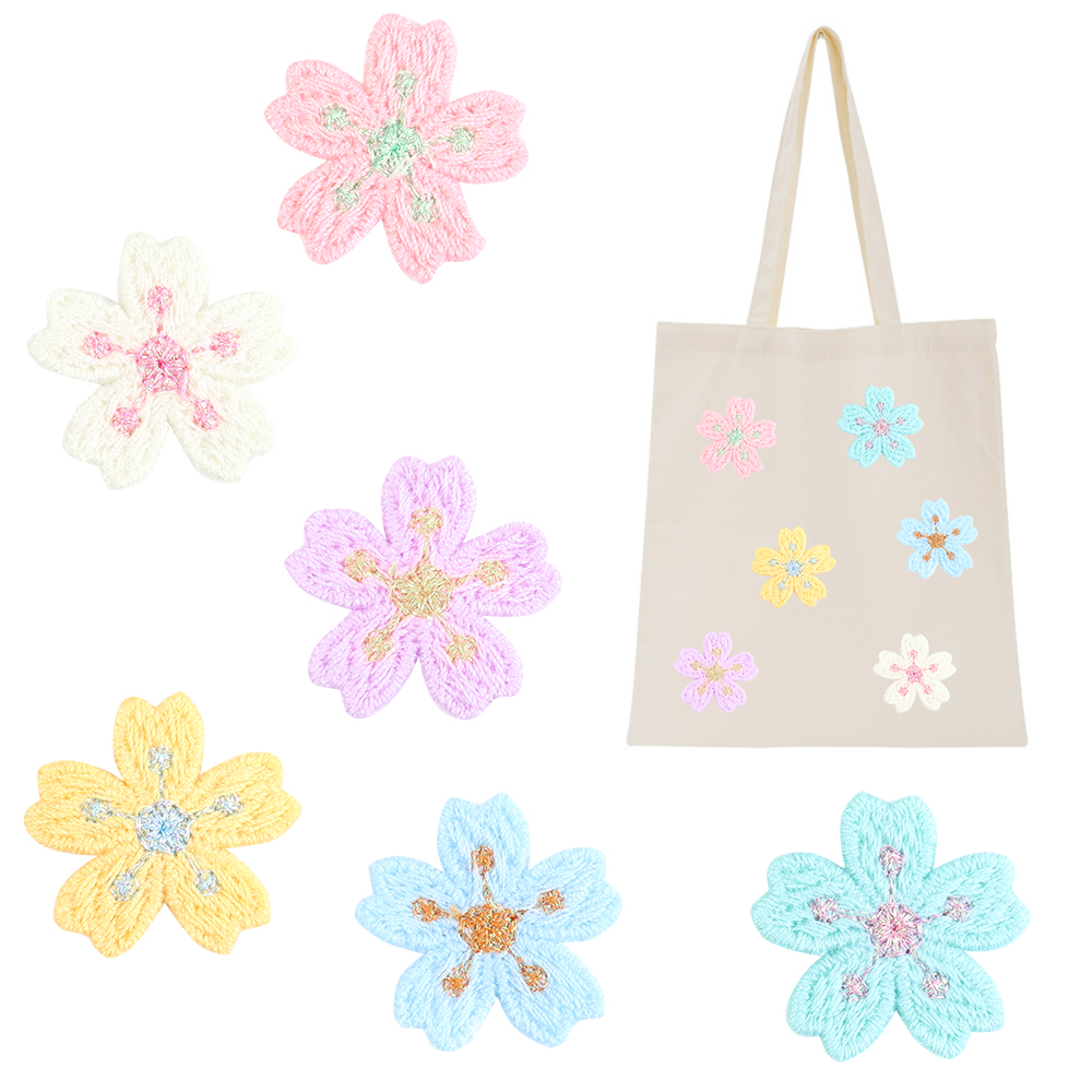 20 ピース/ロットカラフルな 2.4 センチメートル刺繍花 - Sewing Art のレビューと価格